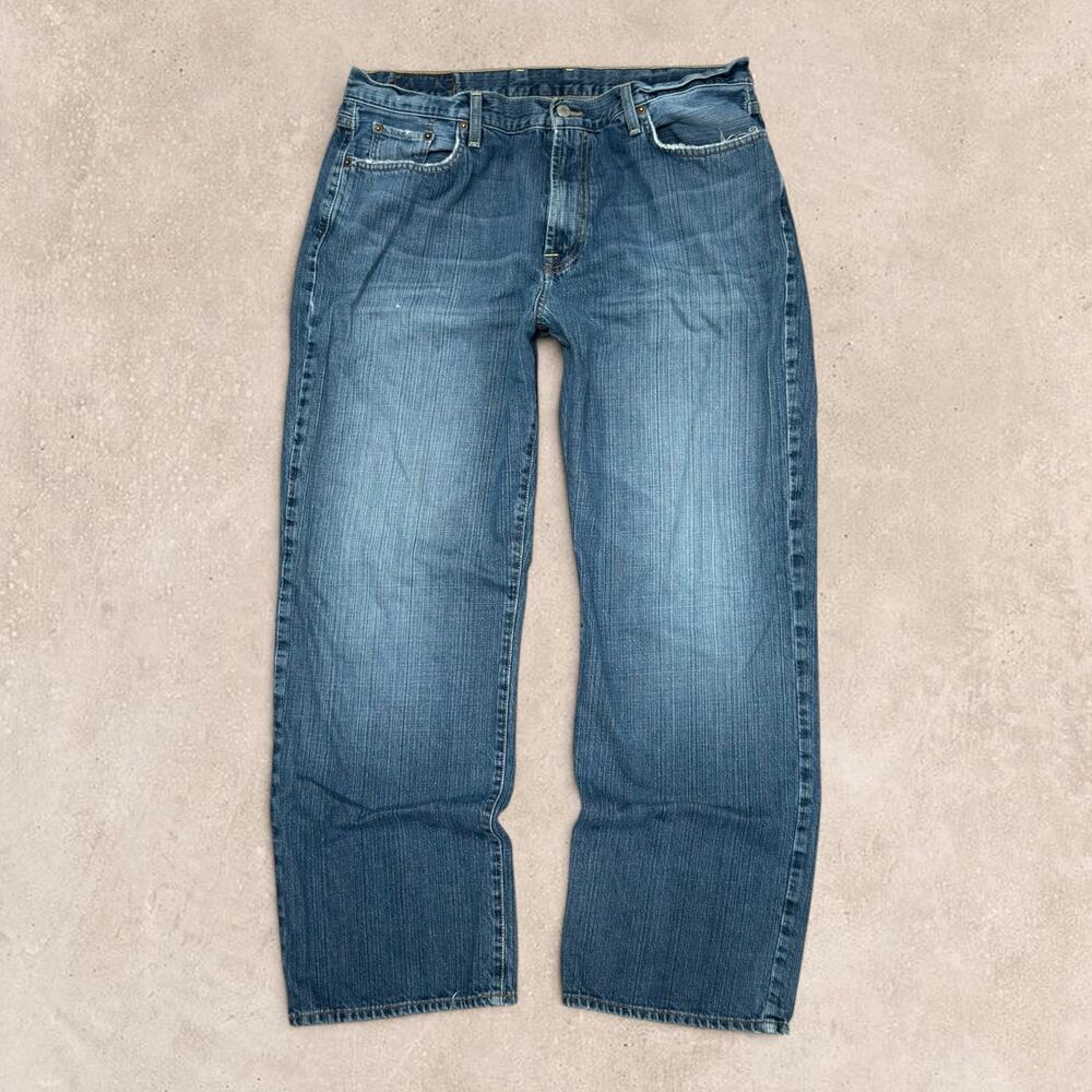 Lucky Brand Dungarees Jeans Mens Size 38 Classic Fit Distressed Denim
